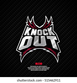 Modern Professional Knockout Fighting Logo Design.