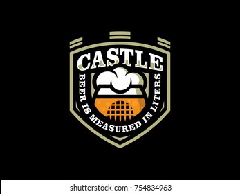 Modern professional label for a craft beer castle.