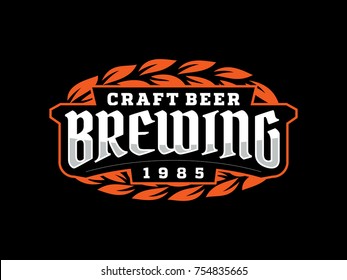 Modern professional label for a craft beer.