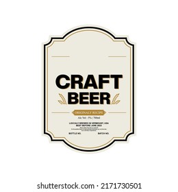 Modern professional label logo design template for a craft beer