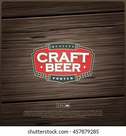 Modern professional label logo design template for a craft beer