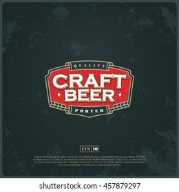 Modern Professional Label Logo Design Template For A Craft Beer