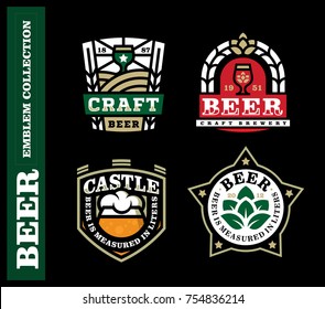 Modern professional label set for a craft beer 