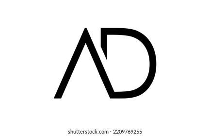 Modern and professional letter AD initials logo design Free Vector