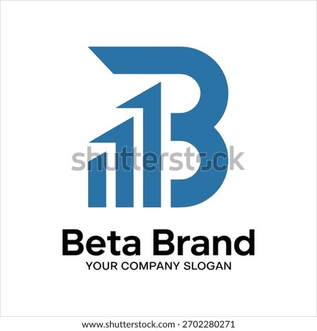 A modern and professional letter B logo combined with rising bar chart elements, symbolizing business growth, financial progress, corporate development, and investment success. Designed in a clean blu