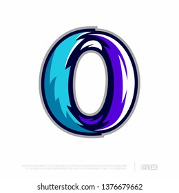 Modern professional letter emblem for sport teams. O letter