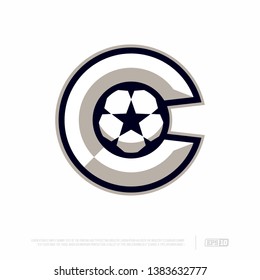 Modern professional letter emblem for sport teams. C letter