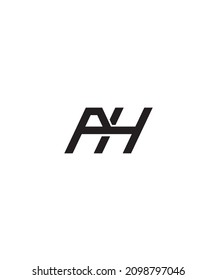 Modern and professional letter A H initials design logo