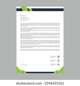 modern professional letterhead template design.