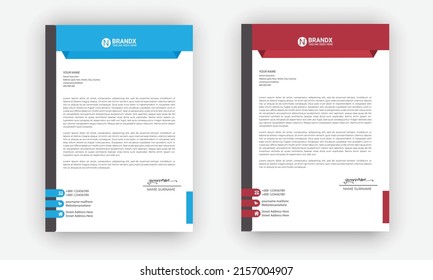 Modern Professional Letterhead Template Design