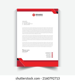 Modern Professional Letterhead Template Design