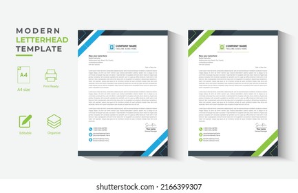 Modern Professional Letterhead Template Design