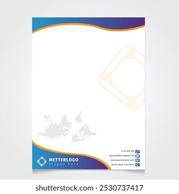 diseño de Plantilla de membrete profesional moderno, empresa, diseño de Plantilla de membrete de oficina - Plantilla de diseño de membrete de negocios. Diseño De Membrete Para Negocios Corporativas. Vector Abstractas