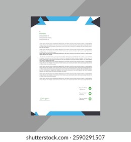 modern professional letterhead template design.