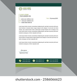 Modern and professional letterhead template, perfect for corporate branding and official documents. Fully customizable, well-organized, and print-ready for high-quality output . Thank You .