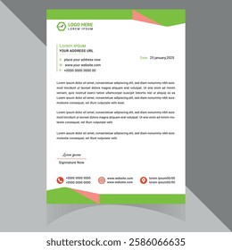 Modern and professional letterhead template, perfect for corporate branding and official documents. Fully customizable, well-organized, and print-ready for high-quality output . Thank You .