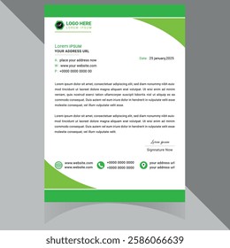 Modern and professional letterhead template, perfect for corporate branding and official documents. Fully customizable, well-organized, and print-ready for high-quality output . Thank You .