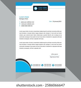 Modern and professional letterhead template, perfect for corporate branding and official documents. Fully customizable, well-organized, and print-ready for high-quality output . Thank You .