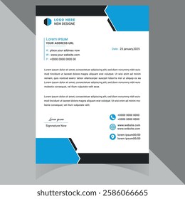 Modern and professional letterhead template, perfect for corporate branding and official documents. Fully customizable, well-organized, and print-ready for high-quality output . Thank You .