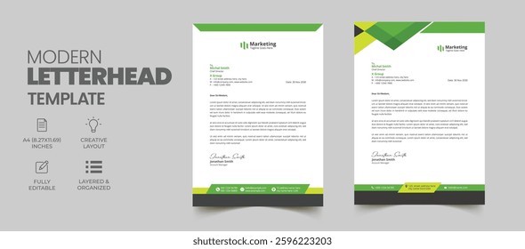 Modern Professional Letterhead Templates Creative Business Letterhead Designs for Corporate 
