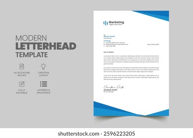 Modern Professional Letterhead Templates Creative Business Letterhead Designs for Corporate 