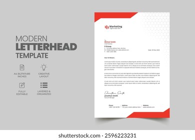 Modern Professional Letterhead Templates Creative Business Letterhead Designs for Corporate 