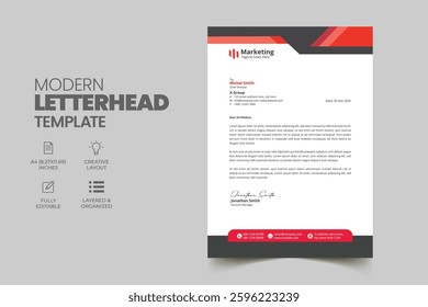 Modern Professional Letterhead Templates Creative Business Letterhead Designs for Corporate 
