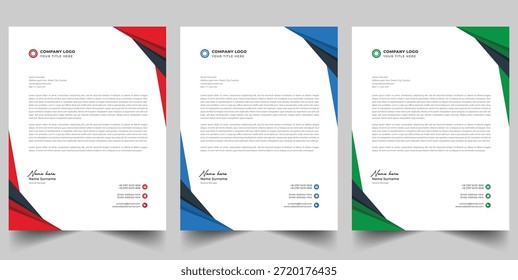 Modern Professional Letterhead Templates Set