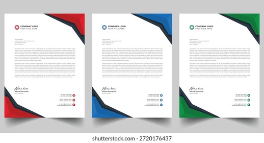 Modern Professional Letterhead Templates Set