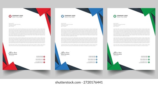 Modern Professional Letterhead Templates Set