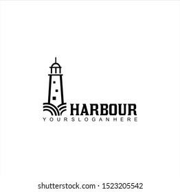 Modern professional lighthouse logo emblem . harbor logo