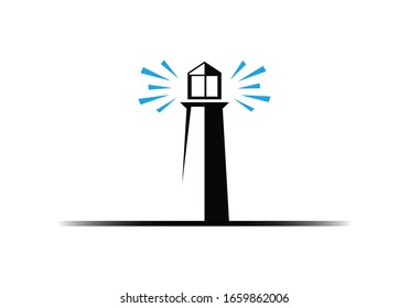 Modern Professional Lighthouse Logo Emblem . Harbor Logo