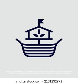 Construcción moderna de logotipo profesional en arca con tema gris