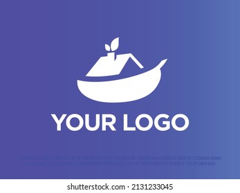 Modern professional logo ark construction in blue theme