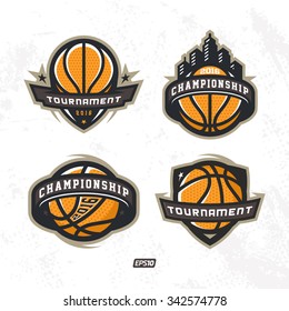 Modern professional logo for basketball game events