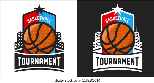 Modern professional logo for a basketball tournament