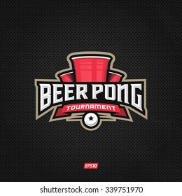 Modern professional logo for a beer pong tournament