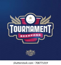 Modern professional logo for a beer pong tournament