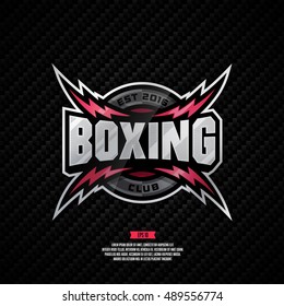 Diseño profesional moderno para un club de boxeo.