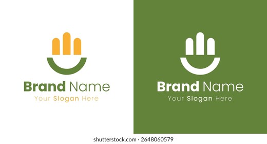 Design de logotipo profissional moderno para uma identidade de marca enfatizando o crescimento e a positividade