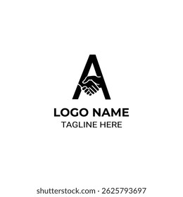 A modern and professional logo design featuring the letter "A"