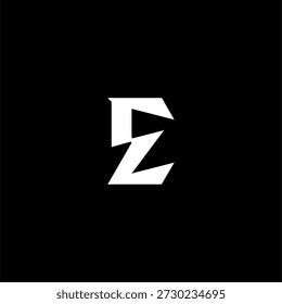 Diseño de logotipo profesional moderno con una combinación audaz de letras E y L. Sharp, estilo geométrico adecuado para tecnología, deportes electrónicos, construcción e identidades corporativas fuertes.