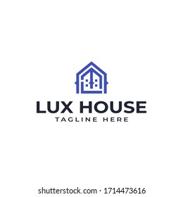 Modern Professional Logo Design, initial of letter ALT with luxury house or elegant home