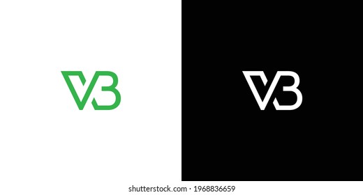 A modern and professional logo design with the initials of the letters VB