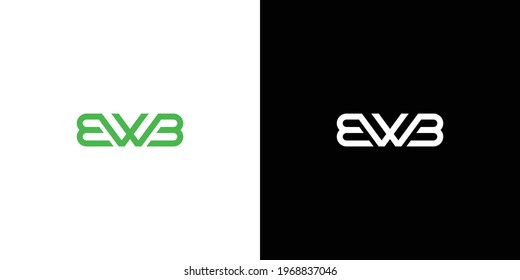 Ein modernes und professionelles Logo-Design mit den Initialen der Buchstaben EWB