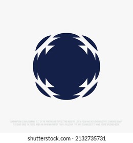Modernes, professionelles Logo-Emblem mit dem Bild eines Kerns