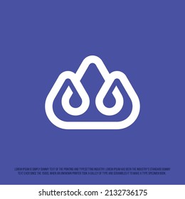Modern professional logo emblem with the image of fire in the form of a loop 