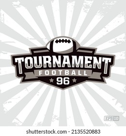 Modern professional logo emblem, with the image of a american football