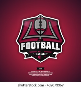 Modern professional logo for a football league.