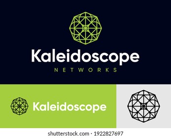 Modern professional logo with the image of a kaleidoscope 